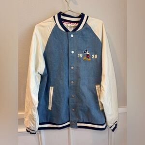 MWT Disney World Blue and White Varsity Jacket